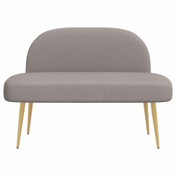 Banc rembourré avec dossier Taupe 110 x 60 x 76 cm Polyester 633965633965