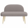 Banc rembourré avec dossier Taupe 110 x 60 x 76 cm Polyester 633965633965