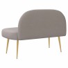 Banc rembourré avec dossier Taupe 110 x 60 x 76 cm Polyester 633965633965