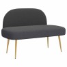 Banc rembourré avec dossier Gris foncé 110 x 60 x 76 cm Bouclé 633968633968