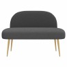 Banc rembourré avec dossier Gris foncé 110 x 60 x 76 cm Bouclé 633968633968