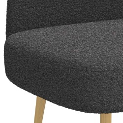 Banc rembourré avec dossier Gris foncé 110 x 60 x 76 cm Bouclé 633968633968