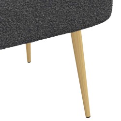 Banc rembourré avec dossier Gris foncé 110 x 60 x 76 cm Bouclé 633968633968