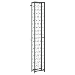 Casier à bouteilles de 57 bouteilles noir 34x18x200cm fer forgé 633973633973