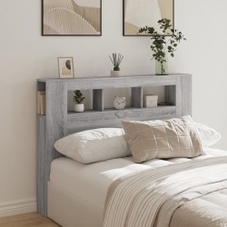 Tête de lit à LED sonoma gris 140x18,5x103,5 cm bois ingénierie 633977633977