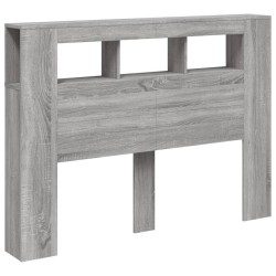 Tête de lit à LED sonoma gris 140x18,5x103,5 cm bois ingénierie 633977633977