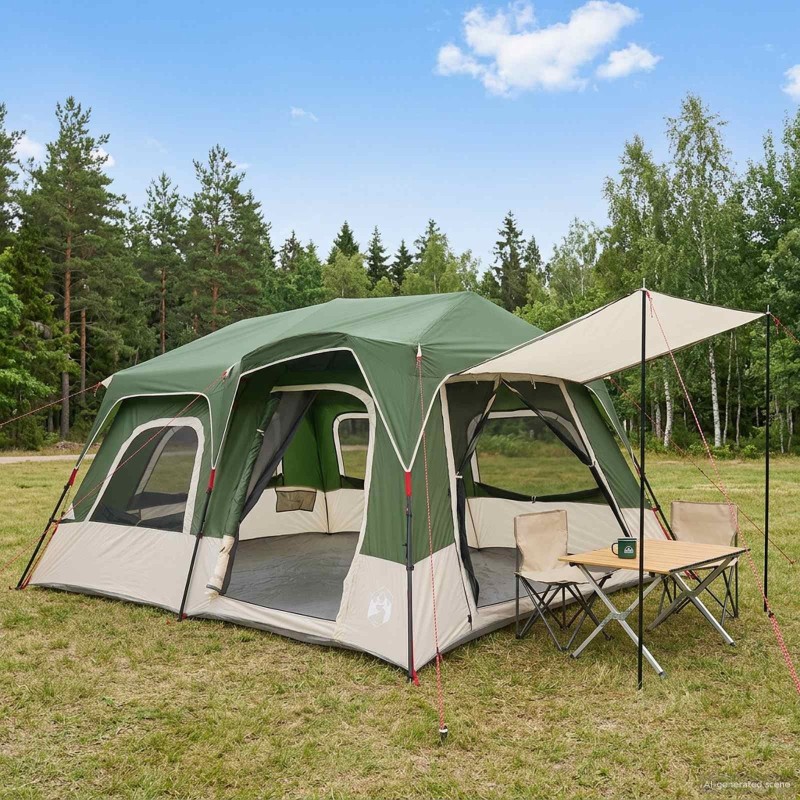 Tente Instantanée Vert 8 personnes 633985633985