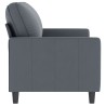 Canapé à 2 places Gris foncé 140 cm Velours 633988633988