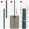 Clôture hexagonale avec poteau 25 x 1 m Acier recouvert de PVC 633993633993