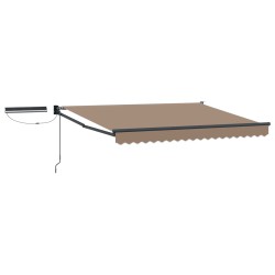 Auvent rétractable électrique Taupe 100% Polyester et Aluminium 633996633996