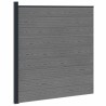 Ensemble de Clôture 175 x 186 cm WPC et Aluminium Gris 633998633998