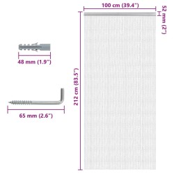 Moustiquaire de porte à chaîne 100x212 cm aluminium 634000634000