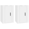 Meubles TV muraux 2 pcs Blanc 40x34,5x60 cm 634002634002