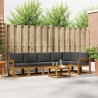 Ensemble de canapés d'extérieur 7 pcs Naturel et Anthracite 634003634003