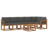 Ensemble de canapés d'extérieur 7 pcs Naturel et Anthracite 634003634003