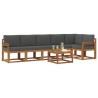 Ensemble de canapés d'extérieur 7 pcs Naturel et Anthracite 634003634003