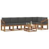 Ensemble de canapés d'extérieur 7 pcs Naturel et Anthracite 634004634004