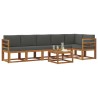 Ensemble de canapés d'extérieur 7 pcs Naturel et Anthracite 634006634006