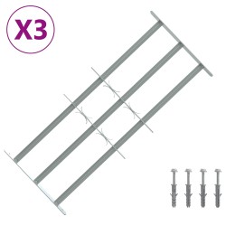 Grille de sécurité pour fenêtres avec 3 barres transversales 634008634008