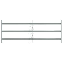 Grille de sécurité pour fenêtres avec 3 barres transversales 634008634008