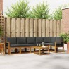 Ensemble de canapés d'extérieur 7 pcs Naturel et Anthracite 634012634012