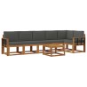 Ensemble de canapés d'extérieur 7 pcs Naturel et Anthracite 634012634012