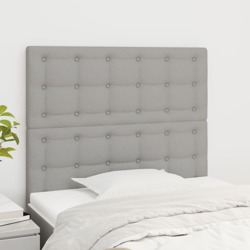 Tête de lit Gris clair 100x5x118/128 cm Tissu 634013634013