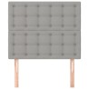 Tête de lit Gris clair 100x5x118/128 cm Tissu 634013634013