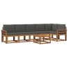 Ensemble de canapés d'extérieur 7 pcs Naturel et Anthracite 634014634014