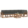 Ensemble de canapés d'extérieur 7 pcs Naturel et Anthracite 634014634014