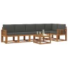 Ensemble de canapés d'extérieur 7 pcs Naturel et Anthracite 634016634016