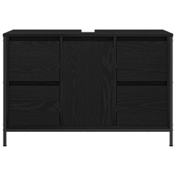 Meuble sous-vasque avec tiroirs chêne noir 90x34,5x60 cm 634019634019