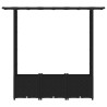 Lit Élevé avec Treillis et Toit Noir 162,5 x 40 x 136 cm PP 634022634022