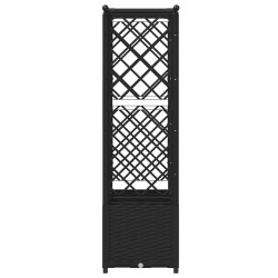 Lit Élevé avec Treillis et Toit Noir 162,5 x 40 x 136 cm PP 634022634022