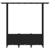 Lit Élevé avec Treillis et Toit Noir 162,5 x 40 x 142 cm PP 634023634023