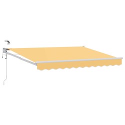 Auvent rétractable électrique Sable 100% Polyester et Aluminium 634026634026