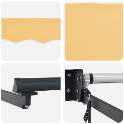 Auvent rétractable électrique Sable 100% Polyester et Aluminium 634027634027