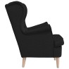 Fauteuil noir 74x84x100 cm tissu 634029634029