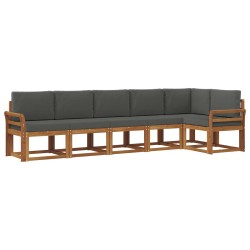 Ensemble de canapés d'extérieur 6 pcs Naturel et Anthracite 634030634030