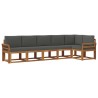 Ensemble de canapés d'extérieur 6 pcs Naturel et Anthracite 634030634030