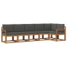 Ensemble de canapés d'extérieur 6 pcs Naturel et Anthracite 634031634031