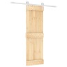 Porte coulissante Naturel et Blanc 70 x 210 cm 634039634039