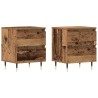 Cabinet de chevet avec tiroir 2 pcs Bois ancien 40 x 35 x 50 cm 634042634042
