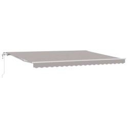 Auvent rétractable Gris clair 450 × 300 cm Tissu et Aluminium 634050634050