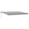 Auvent rétractable Gris clair 450 × 300 cm Tissu et Aluminium 634051634051