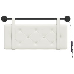Tête de lit suspendue Avec lumière LED Blanc Simili cuir 634052634052