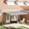 Auvent rétractable Gris clair 450 × 350 cm Tissu et Aluminium 634054634054