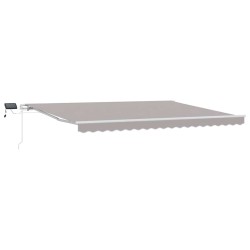 Auvent rétractable Gris clair 450 × 350 cm Tissu et Aluminium 634054634054