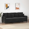 Canapé à 3 places Noir 180 cm Velours 634062634062