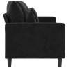 Canapé à 3 places Noir 180 cm Velours 634062634062